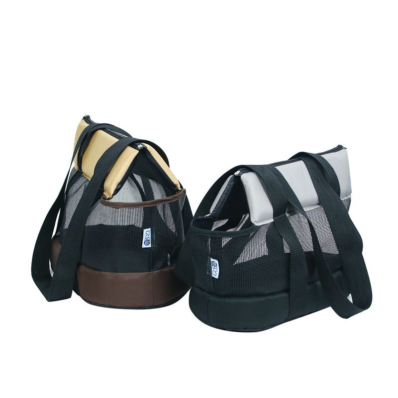 Portable Pet Cat Tote Bag Mesh Big Capacity with Safety Strap Breathable- Pet
