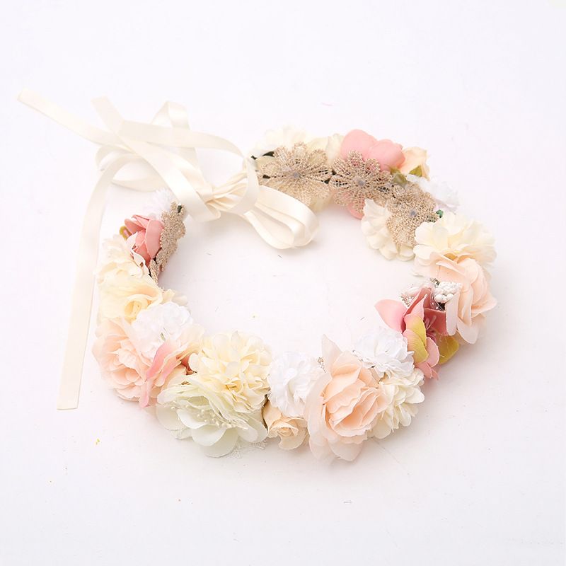 Vivivalue Floral Crown Flower Garland Headband Floral Headpiece Halo Wedding