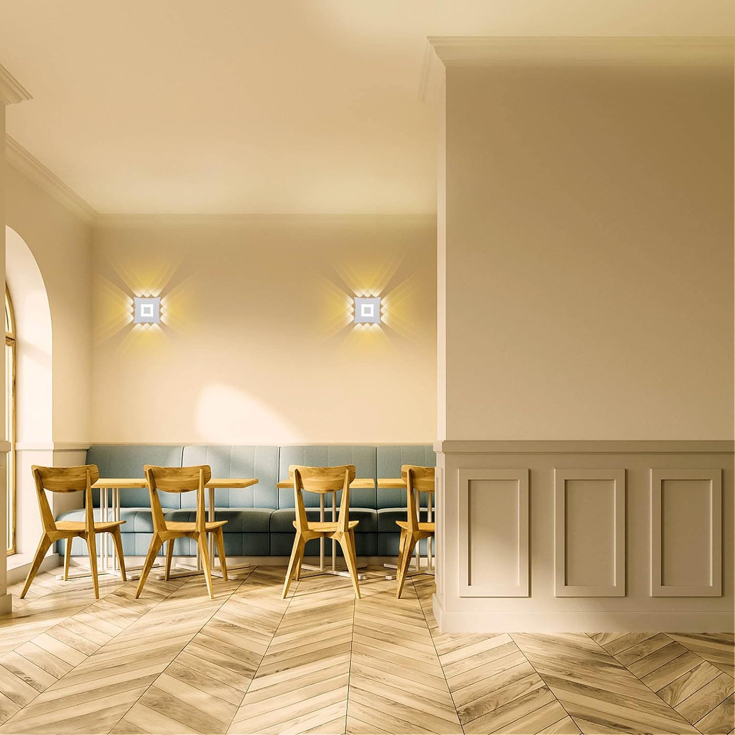 Modern Wall Sconces White Wall Sconce Hardwired Indoor Up Down Left Right Wall view 5
