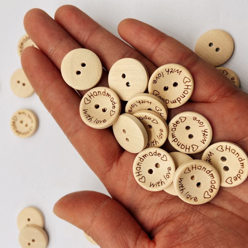 50pcs Sewing Buttons Decorative Kids Sewing Button Handmade Button Wood view 4