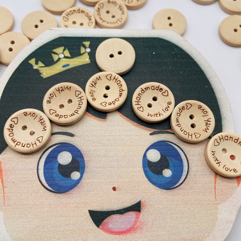 50pcs Sewing Buttons Decorative Kids Sewing Button Handmade Button Wood view 5
