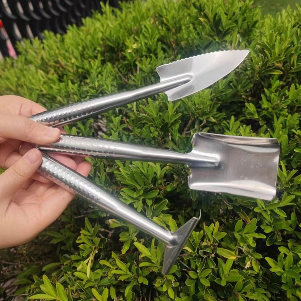 3 Pcs Set Mini Gardening Plant Pot Tools Small Handheld Shovel Spade Rake view 2