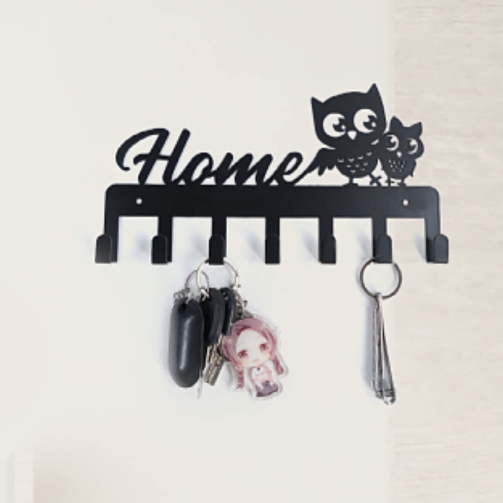 Keys Holder For Wall Metal Vintage Owl Keys Hook Home Decor Key Hanger view 2