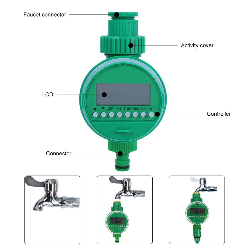 Garden Water Timer Automatic Electric Digital Garden Irrigation Timer Watering view 3