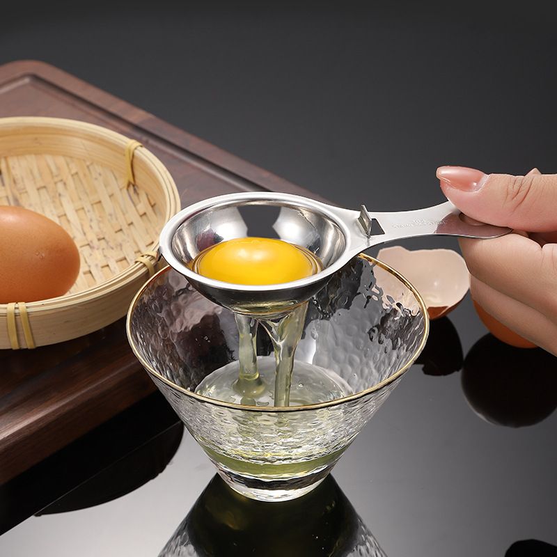 Egg Yolk Separator, Stainless Steel Egg White Separator ，Dishwasher Safe view 4