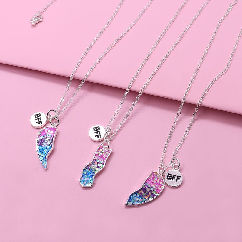 Necklace Necklace for 3 Half Heart Pendant Necklace for Friends Friendship view 4