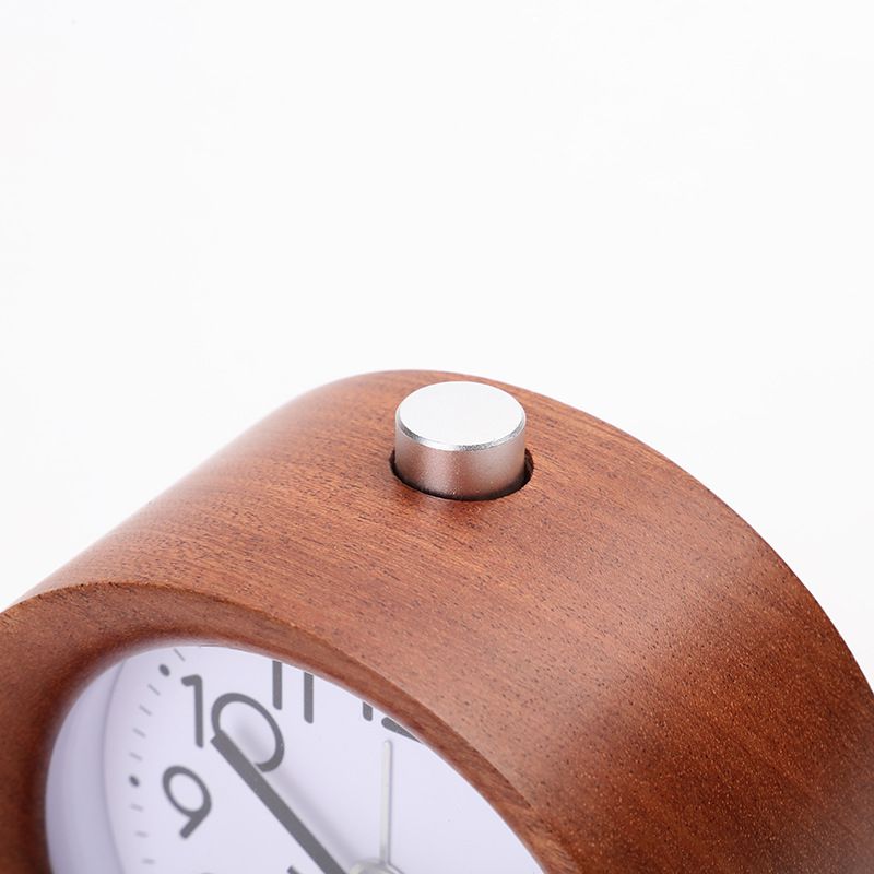 Round Wooden Alarm Clock view 4