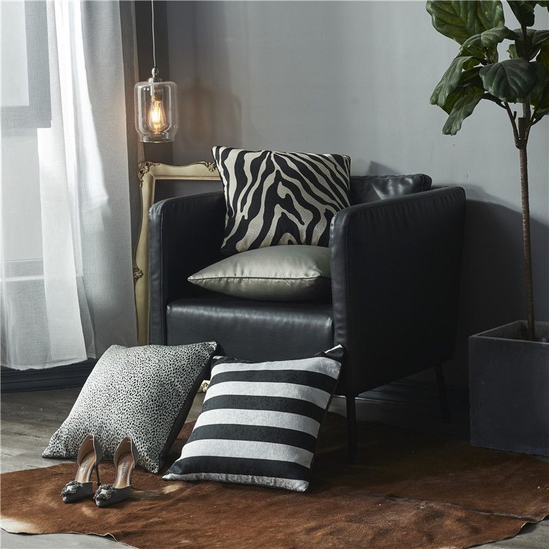Print Striped Pillow Covers 18x18 in Couch Pillow Case Sets of 4 Modern view 2