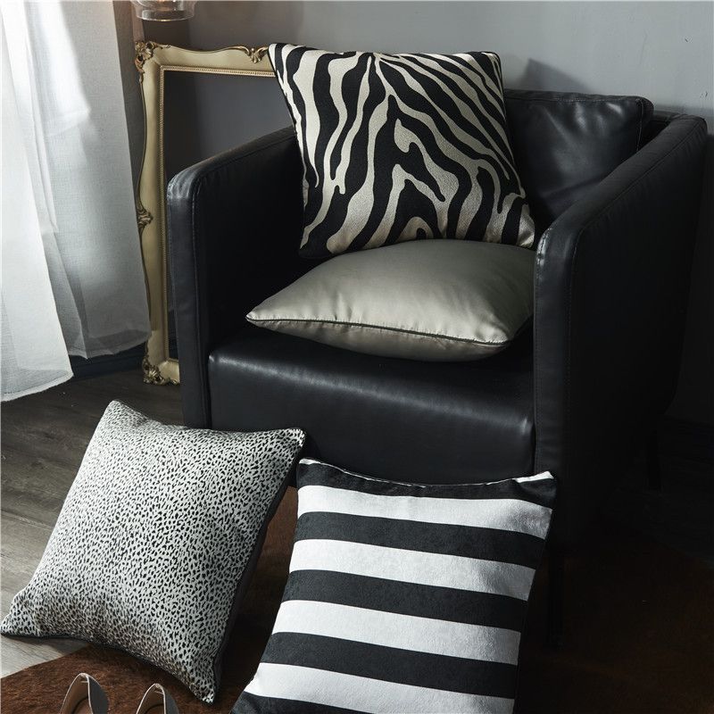 Print Striped Pillow Covers 18x18 in Couch Pillow Case Sets of 4 Modern view 4