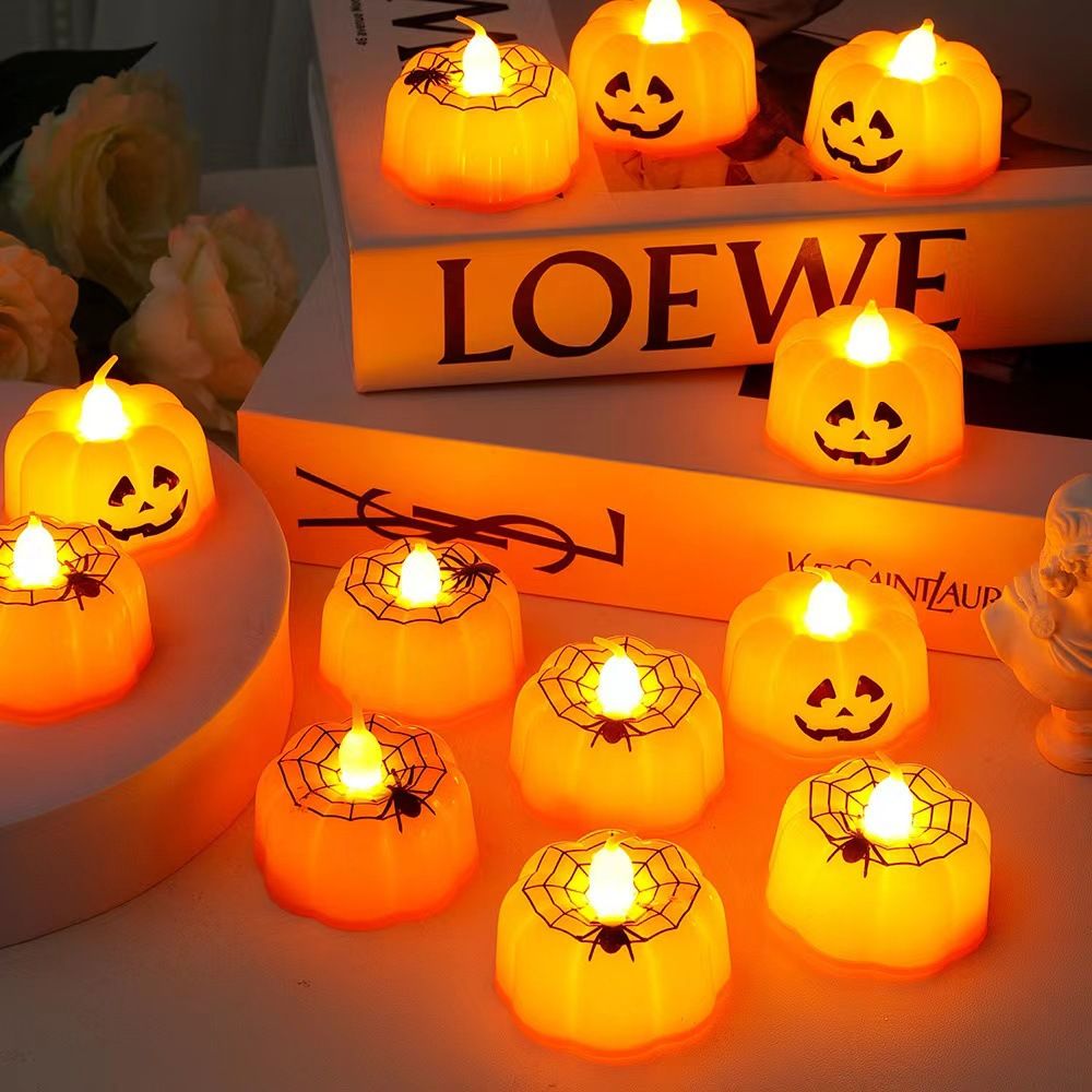12pcs Pumpkin Tea Light Pirate Gnome Black Crystal Handle Cabinet Bride and