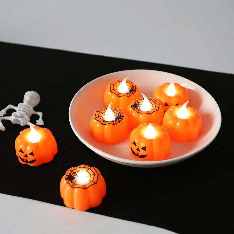 12pcs Pumpkin Tea Light Pirate Gnome Black Crystal Handle Cabinet Bride and view 5