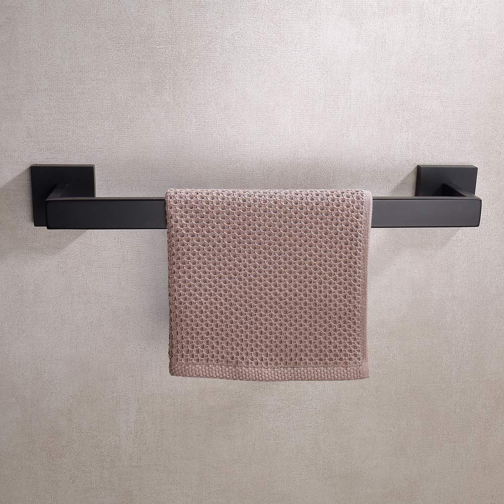 16 Inch Black Single Towel Bar Rack view 5