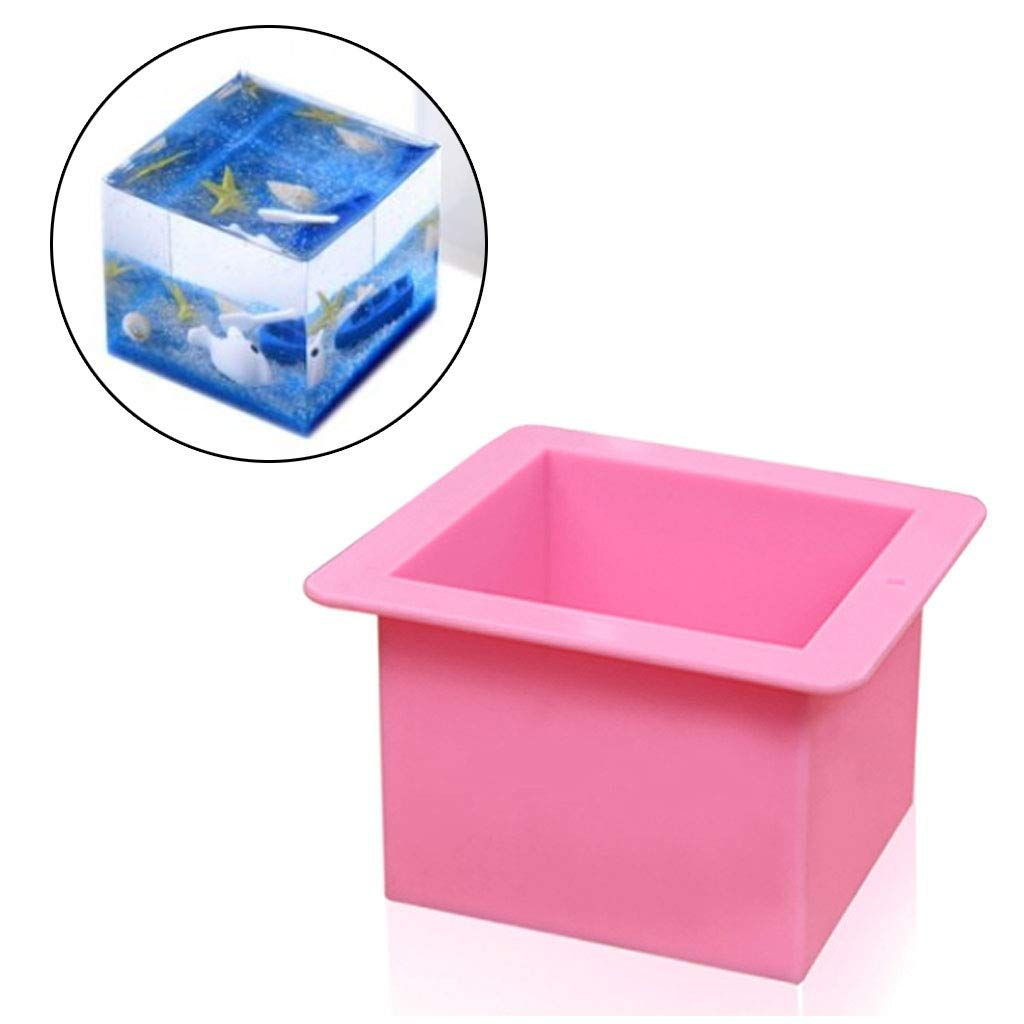 Large Cube Square Soap Making Mold Silicone Candle Mold Non-Stick Square view 2