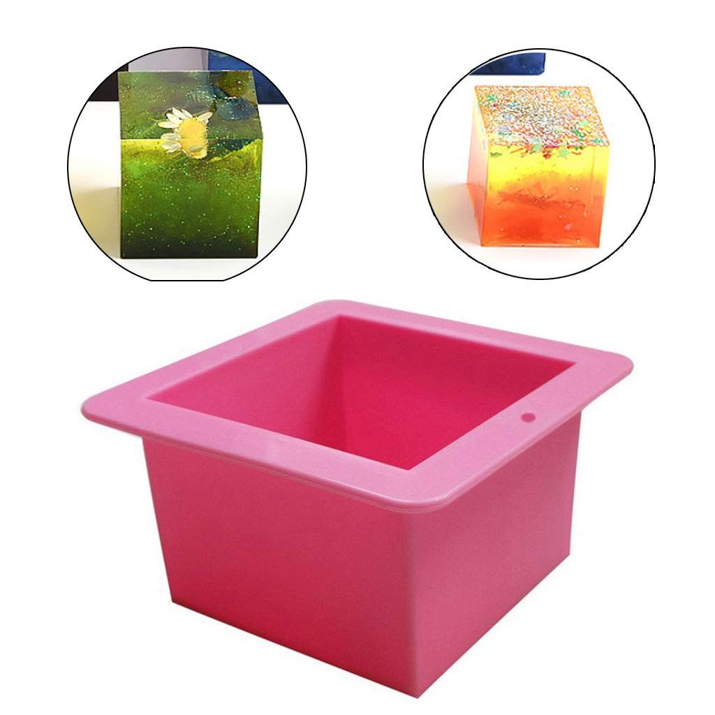 Large Cube Square Soap Making Mold Silicone Candle Mold Non-Stick Square view 5
