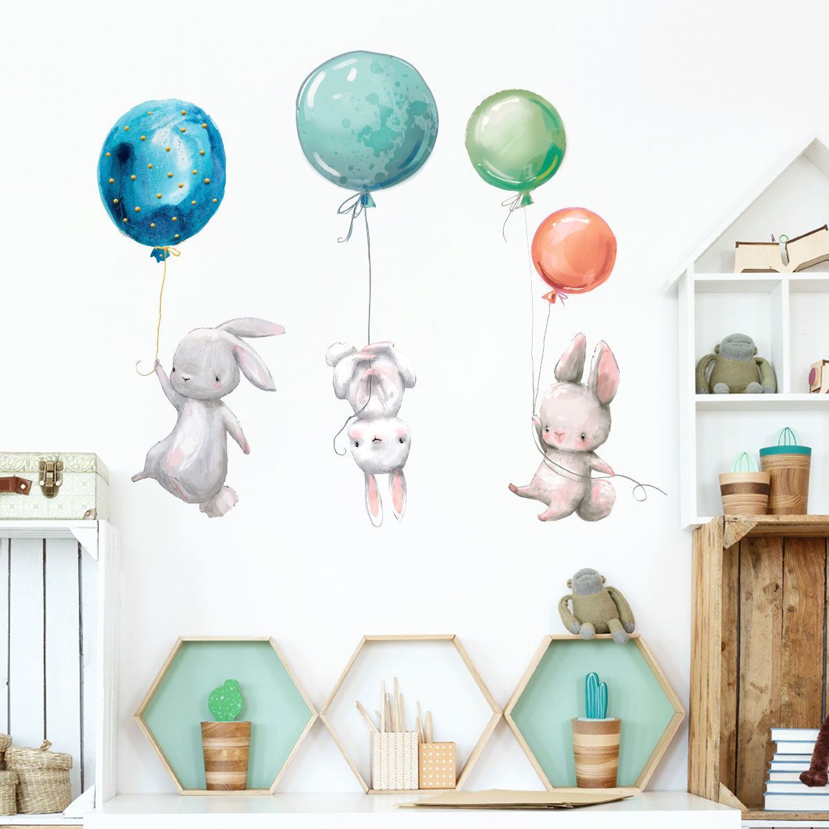Creative Wall Stickers Watercolor Wall Decals view 4