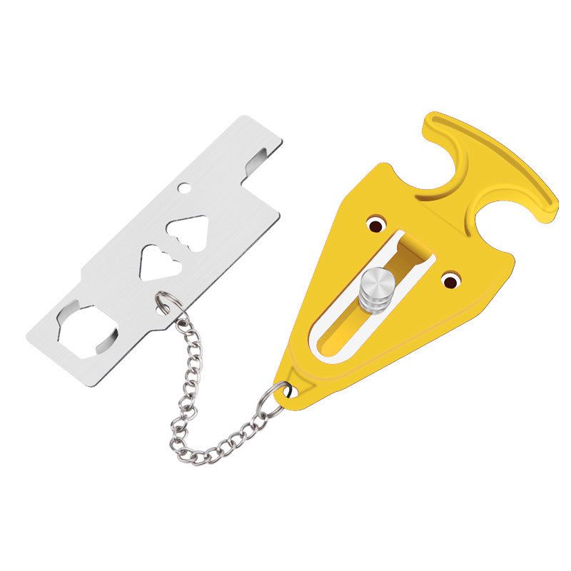 Portable Door Lock 3 Pack Extra Lock for Additional Privacy and Safety in Home view 3