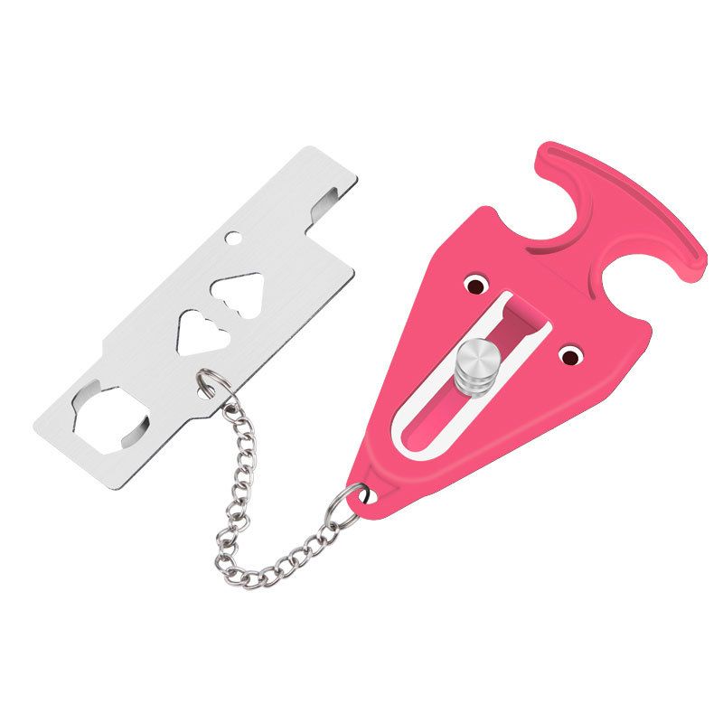 Portable Door Lock 3 Pack Extra Lock for Additional Privacy and Safety in Home view 4