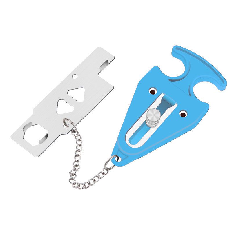 Portable Door Lock 3 Pack Extra Lock for Additional Privacy and Safety in Home view 5