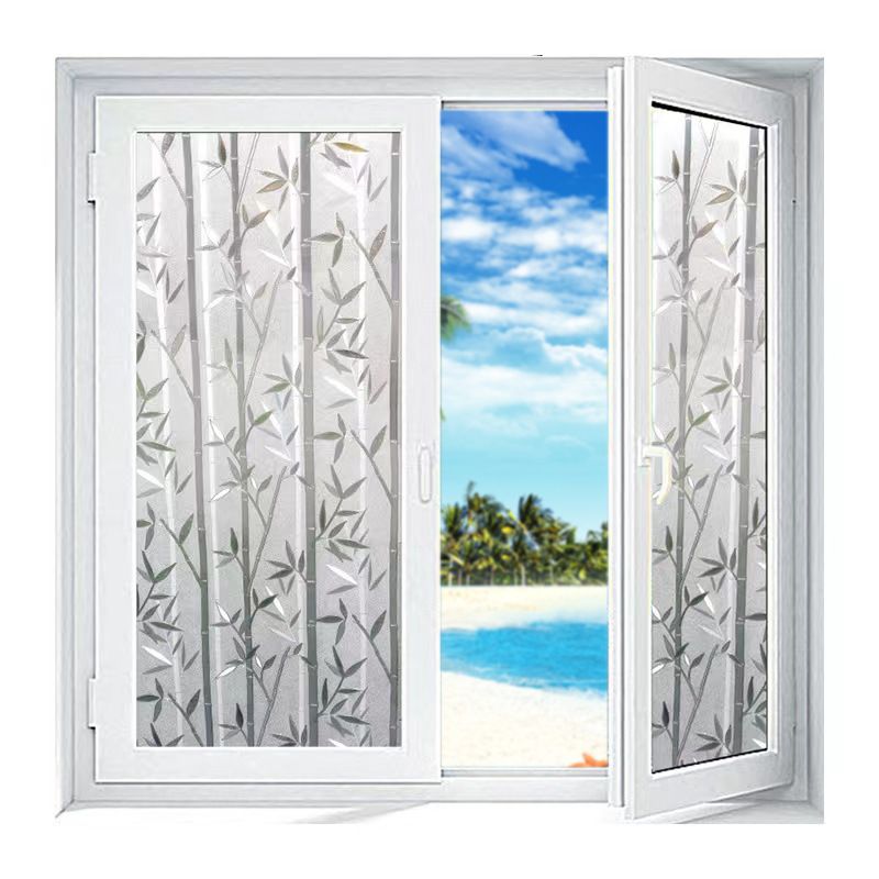 Bamboo Window Film Stained Glass Film Frosted Privacy Window Decal Decorative — image 1