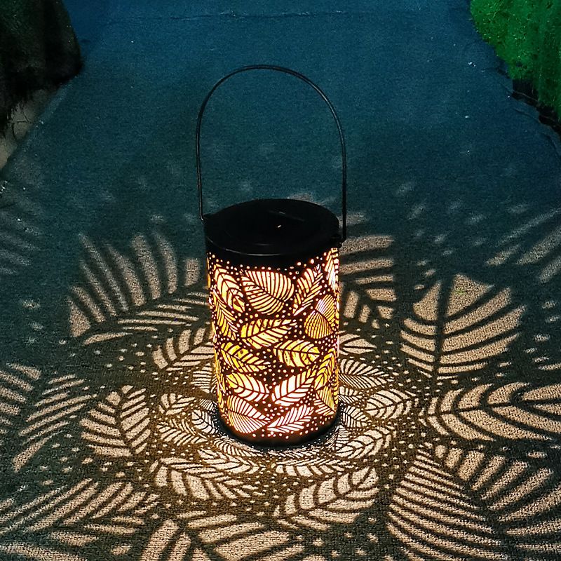 Solar Lanterns Outdoor Waterproof Garden Lanterns Metal Leaf Pattern Mothers view 5