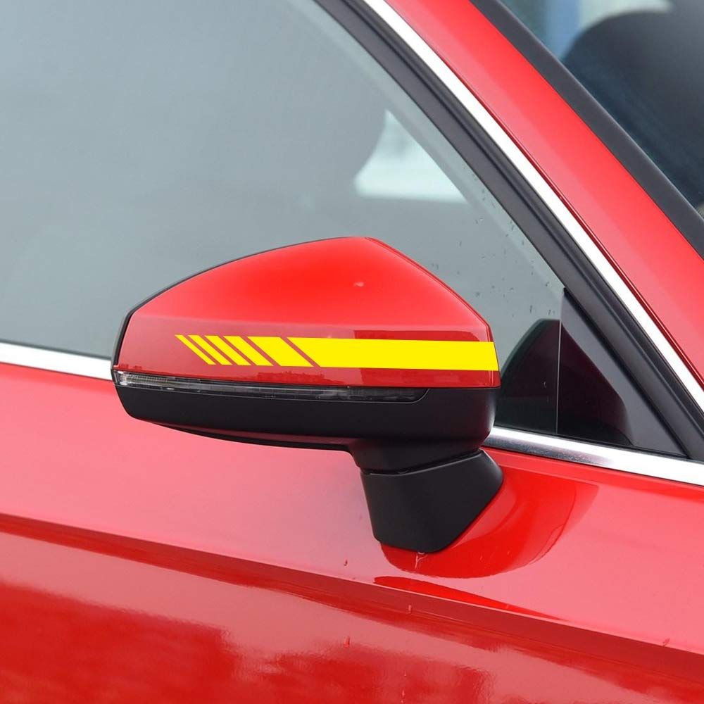 Racing Stripes Car Stickers Sport Stripes Styling Decorated Door Hood Mirrors view 3