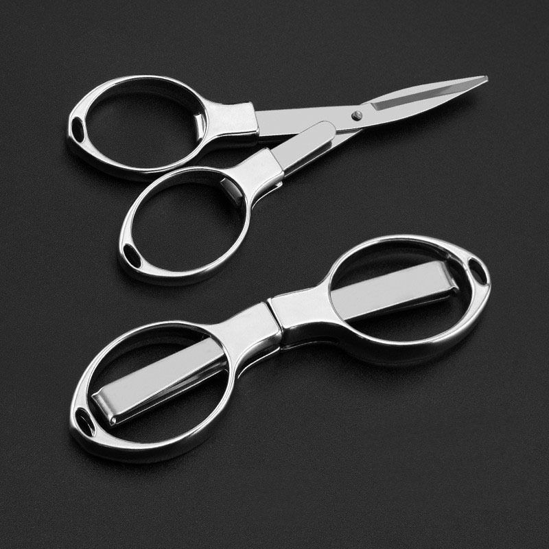 Safe Portable Travel Mini Scissors Stainless Steel Retractable Small Scissors view 2