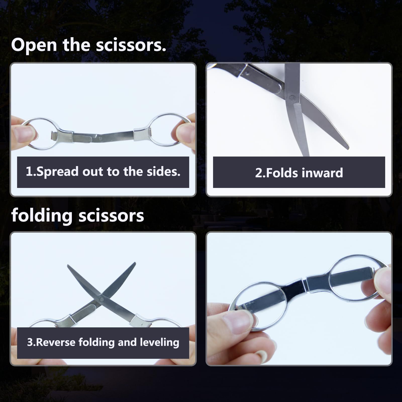 Safe Portable Travel Mini Scissors Stainless Steel Retractable Small Scissors view 5