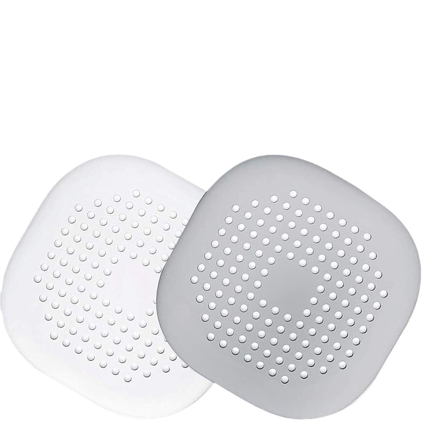 Square Drain Cover for Shower Silicone Hair Stopper with Suction Cup