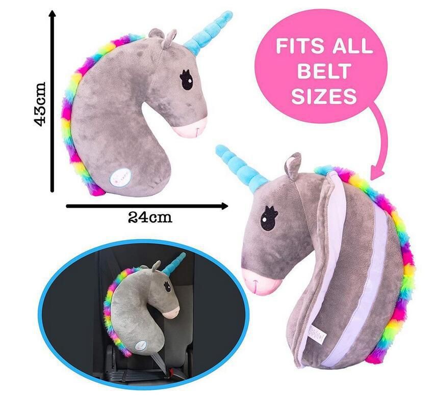 Plush Pillow, Ultra Soft and Cuddly Rainbow Color Stuffed Pillow for Kids view 3