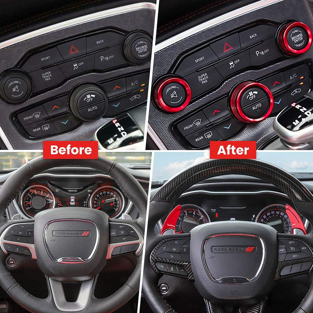 Steering Wheel Shift-Paddle Extension Trim Air-Conditioning Radio Button view 4