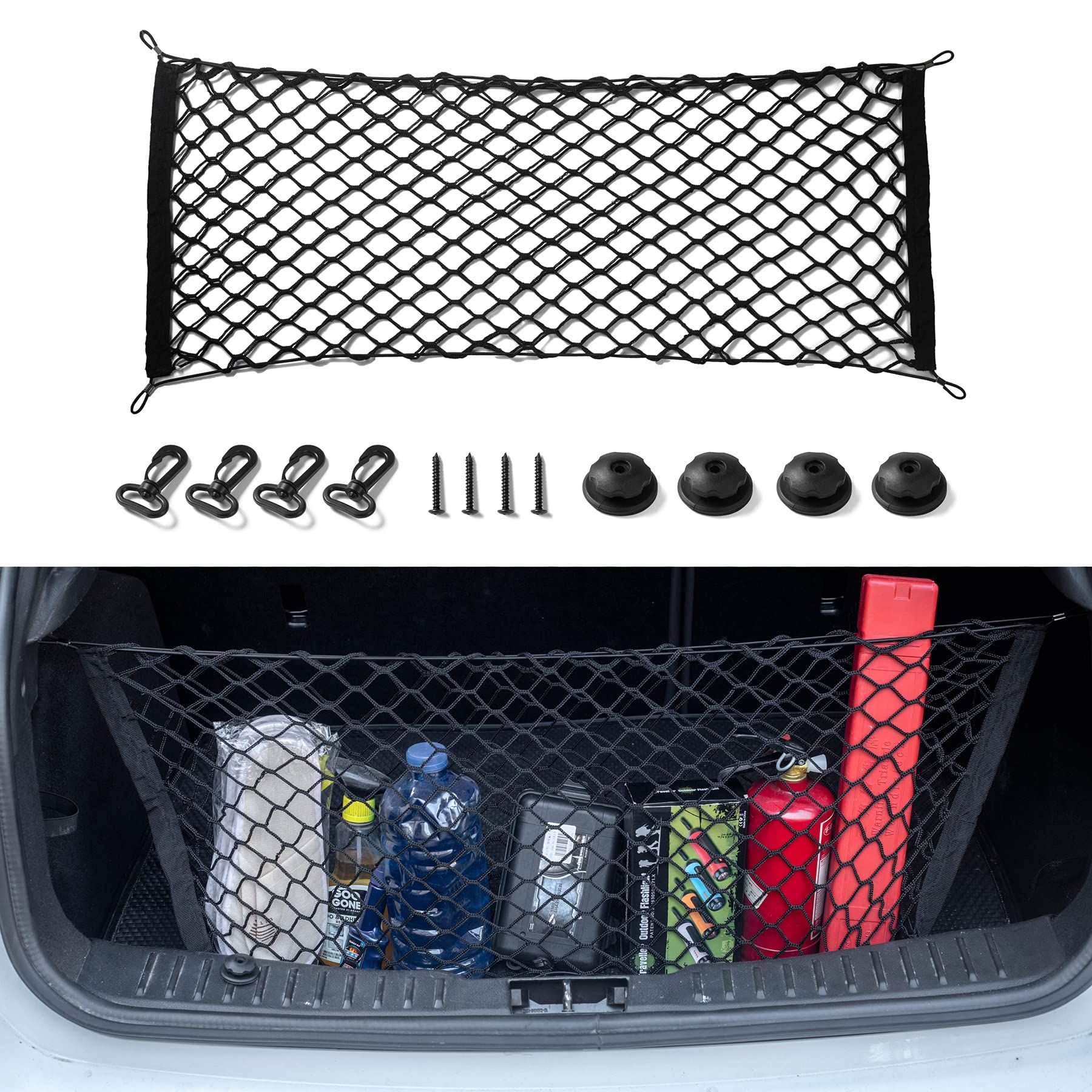 Cargo Net Stretchable, Car Exterior Accessories, Adjustable Elastic Trunk view 4