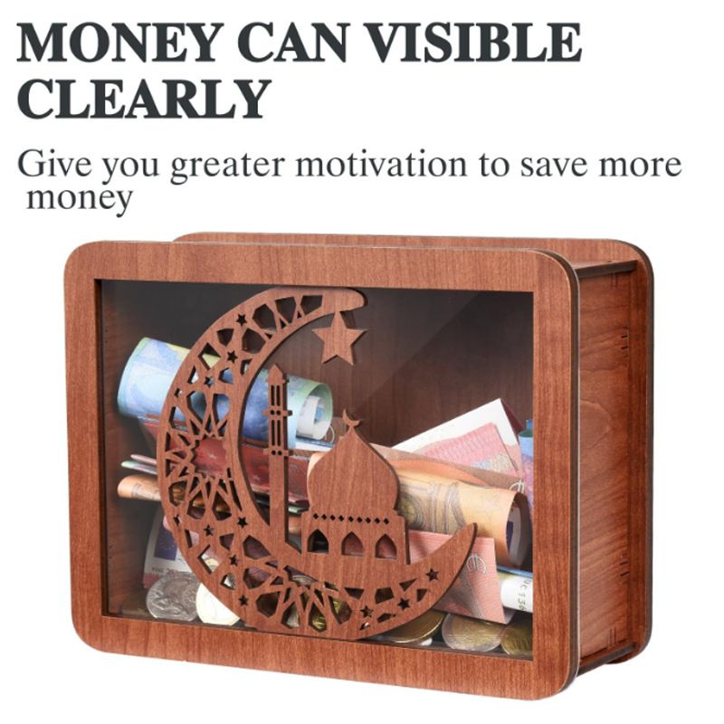 Wooden Piggy Bank for Adults view 3