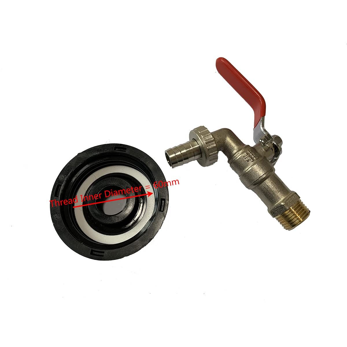 Tank Tap Adapter Brass Tap Coarse Thread Connector - Replacement Valve Fitting view 4