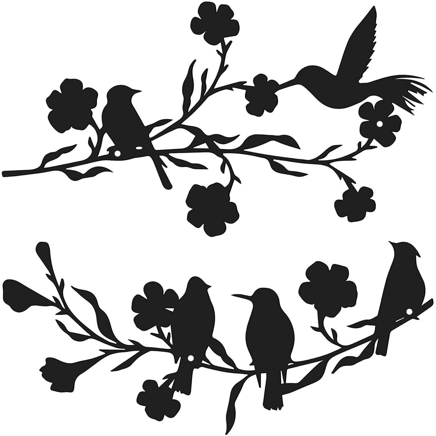 Metal Bird Wall Art Decor Sculpture