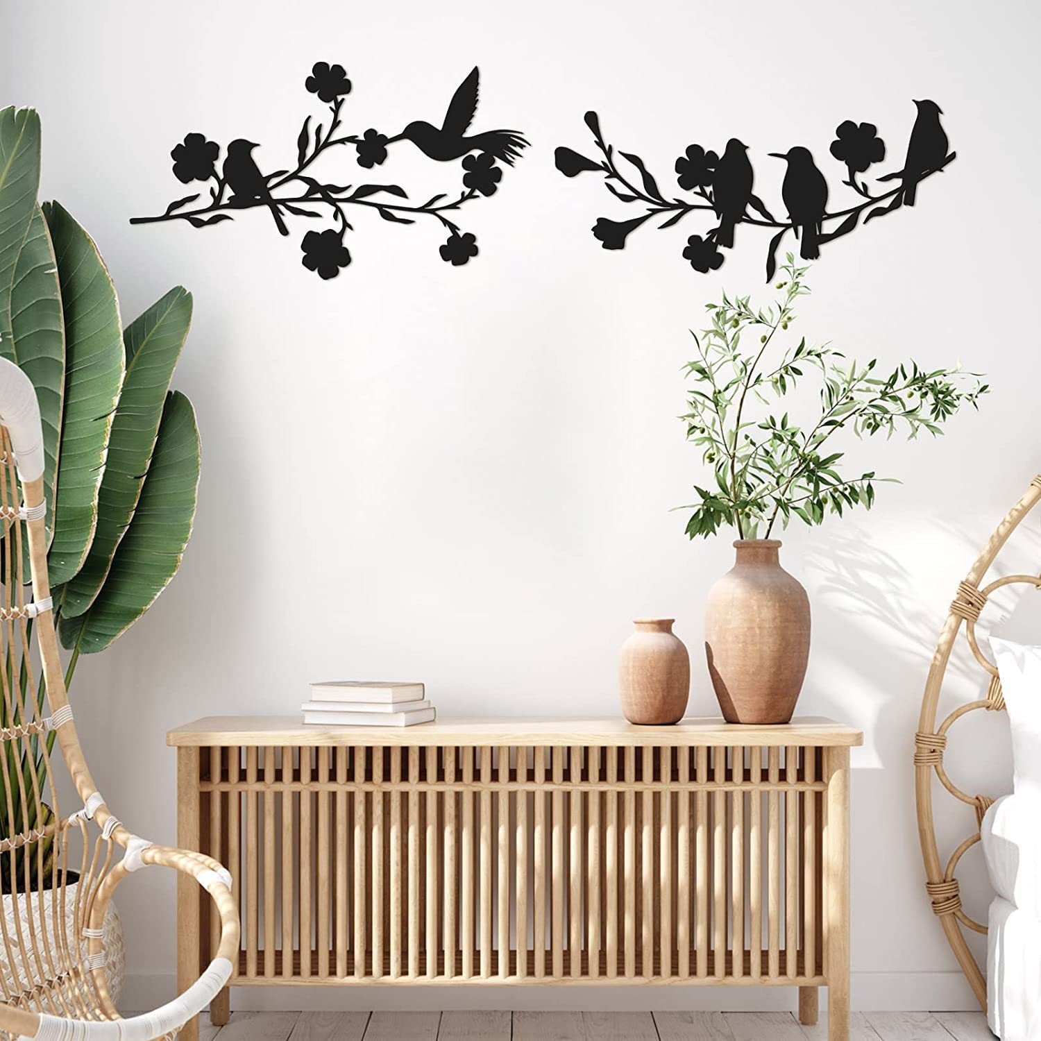 Metal Bird Wall Art Decor Sculpture view 5