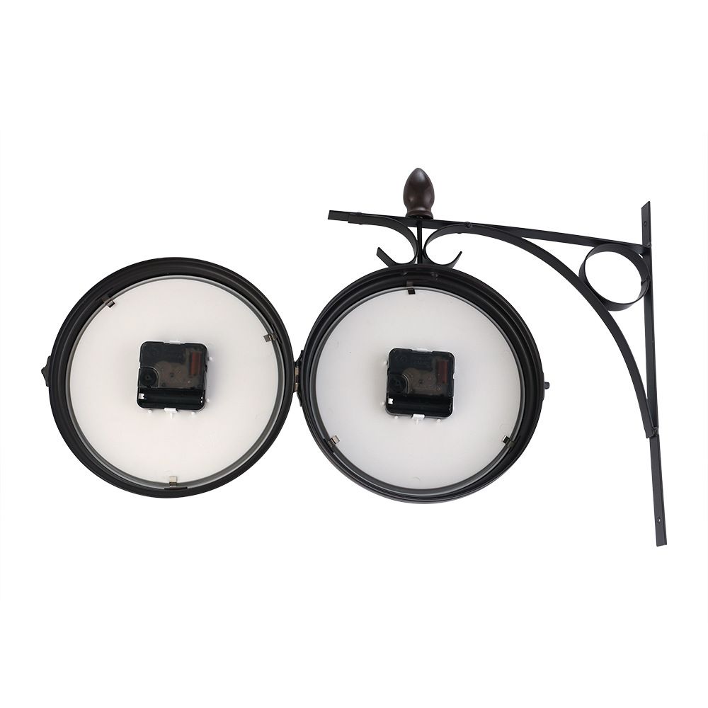 Vintage Double Sided Wall Clock Wall-Mounted 7-inch Retro Train Station Clock view 5