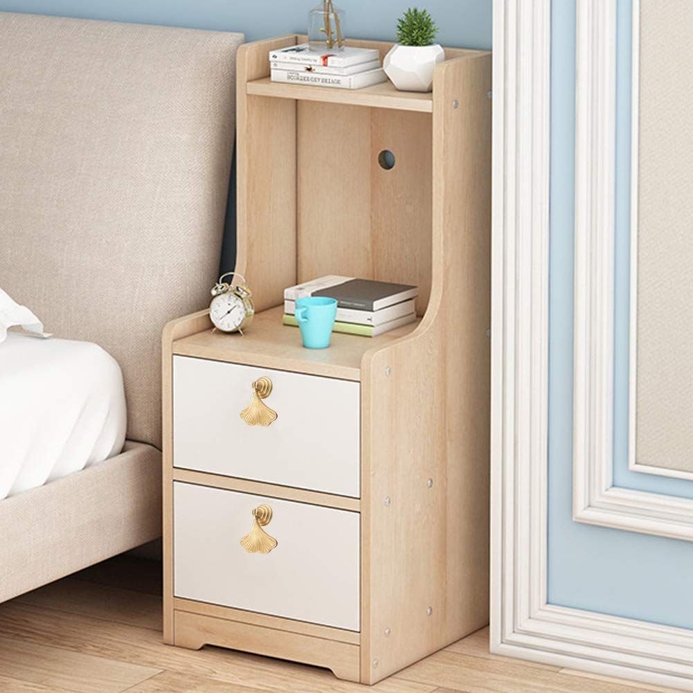 Furniture Knob Handles Golden Drop Pendant Pull Handle Fashion Ginkgo Leaf view 2