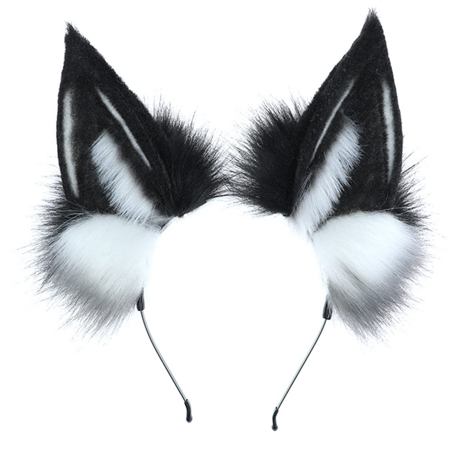 Hair Hoop Cartoon Animal Headband Simulation Wolf Ears Hair Hoop Plush Ears