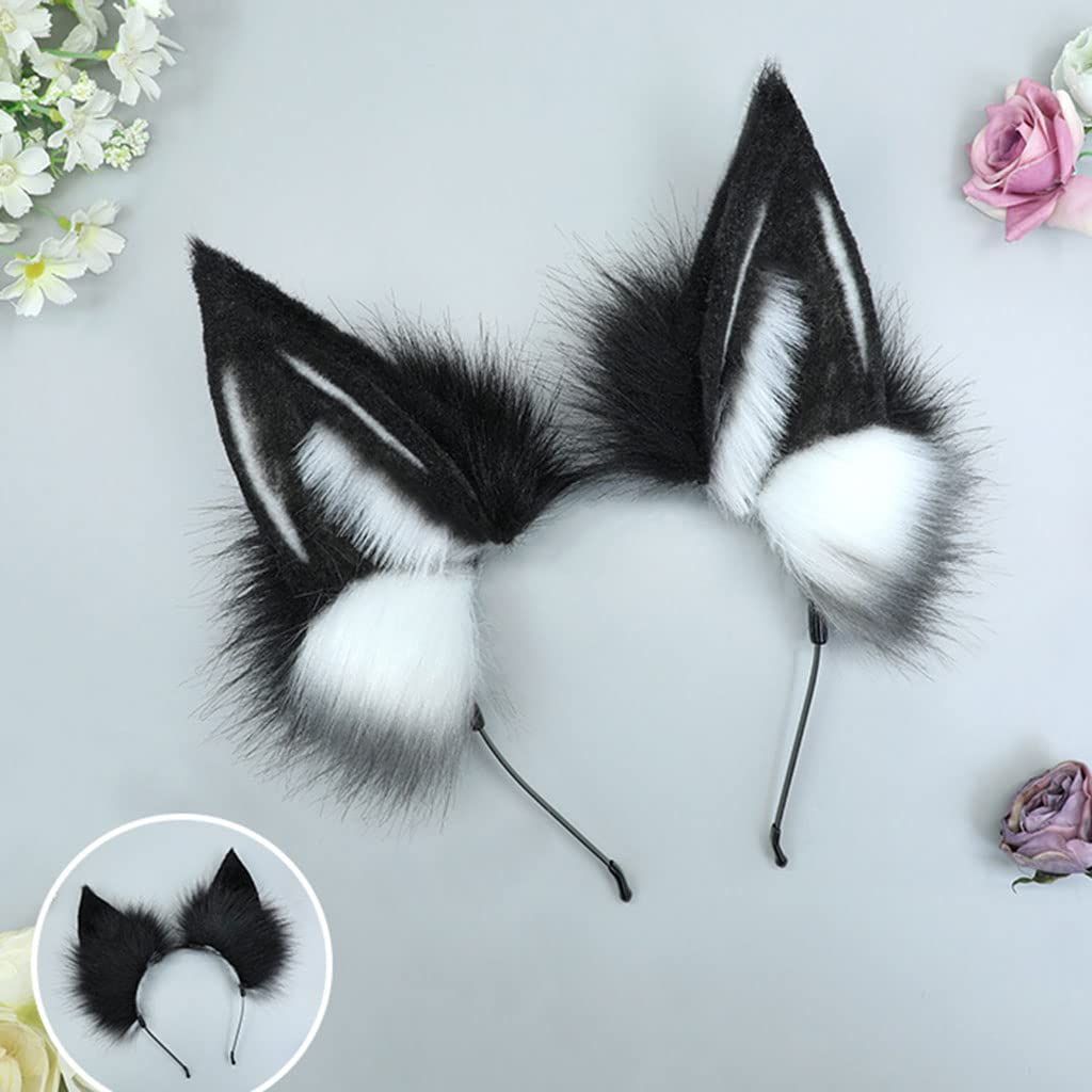 Hair Hoop Cartoon Animal Headband Simulation Wolf Ears Hair Hoop Plush Ears view 5