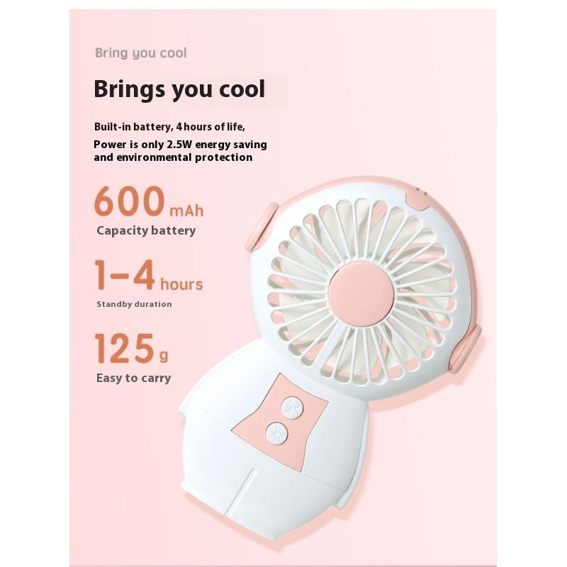 Rechargeable Fan - Handheld Mini Fan with Power Bank - Stay Cool On The Go view 5
