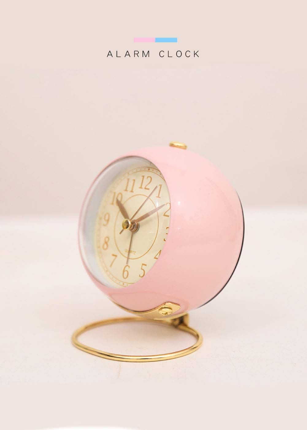 Small Table Clocks, Classic Non-Ticking Tabletop Alarm Clock with Backlight view 5