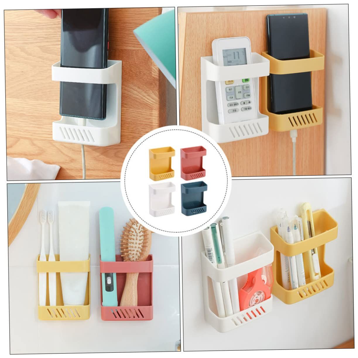 4pcs Boxes Remote Control Storage Box Mobile Phone Holder Multi-functional view 4