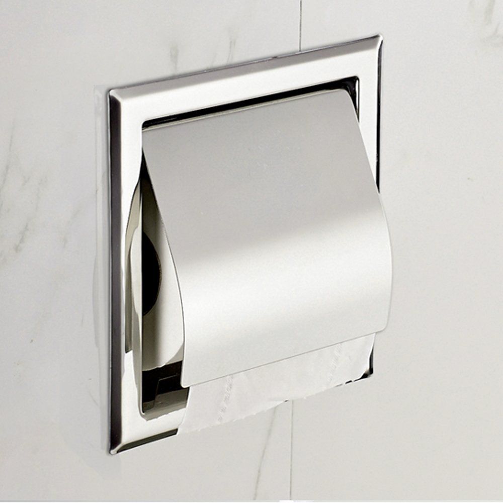Recessed Paper Holder for Bathroom Storage