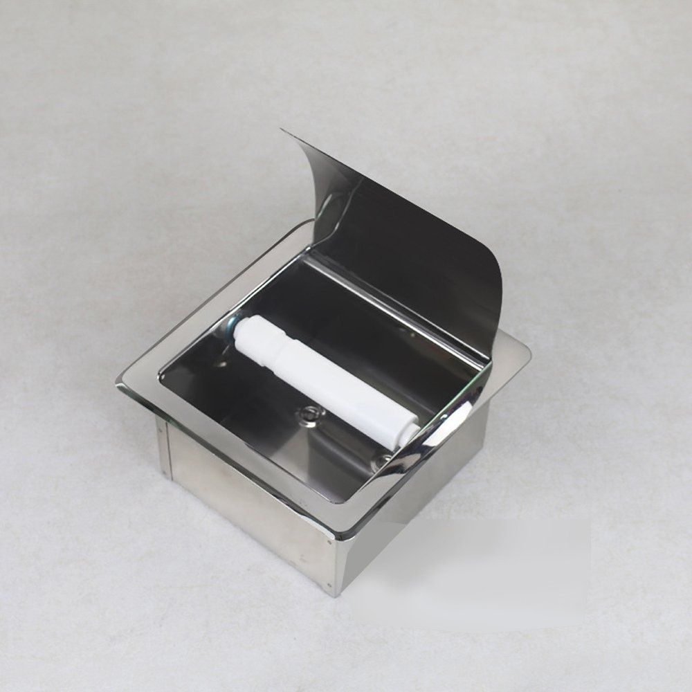 Recessed Paper Holder for Bathroom Storage view 3