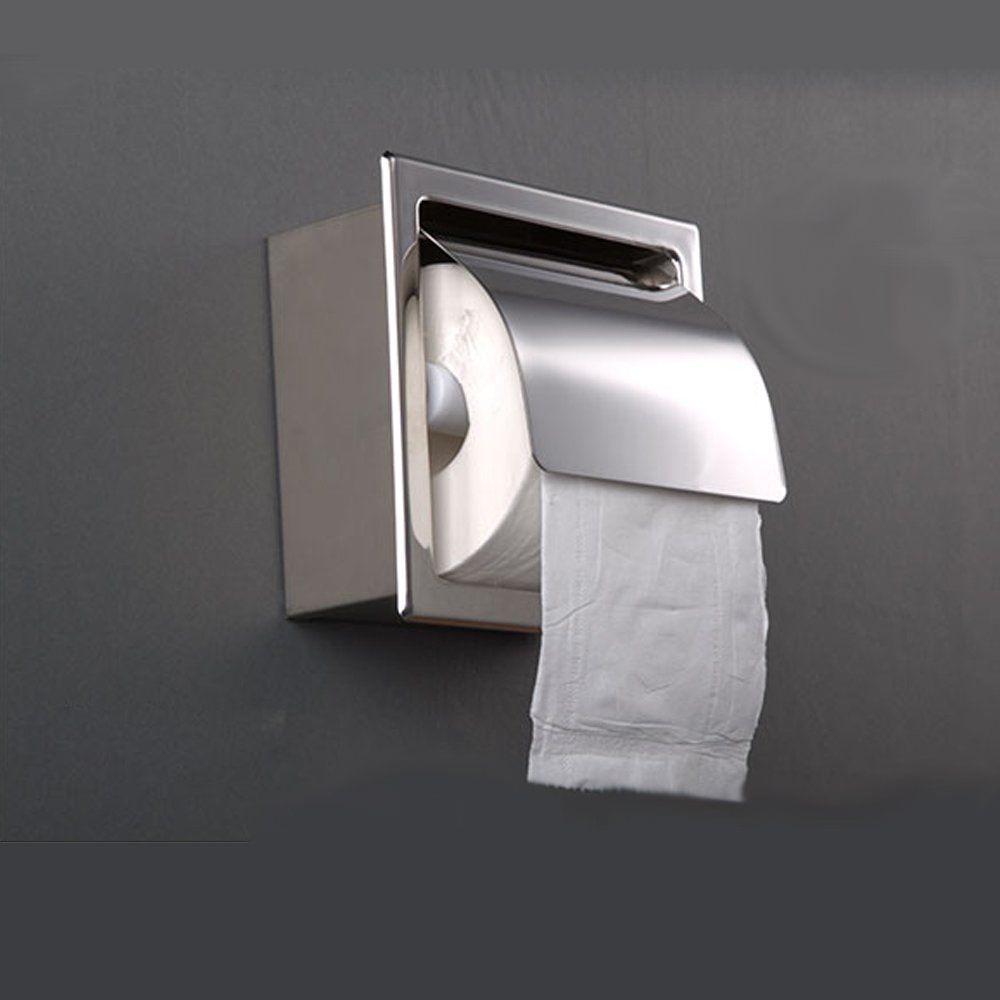 Recessed Paper Holder for Bathroom Storage view 5