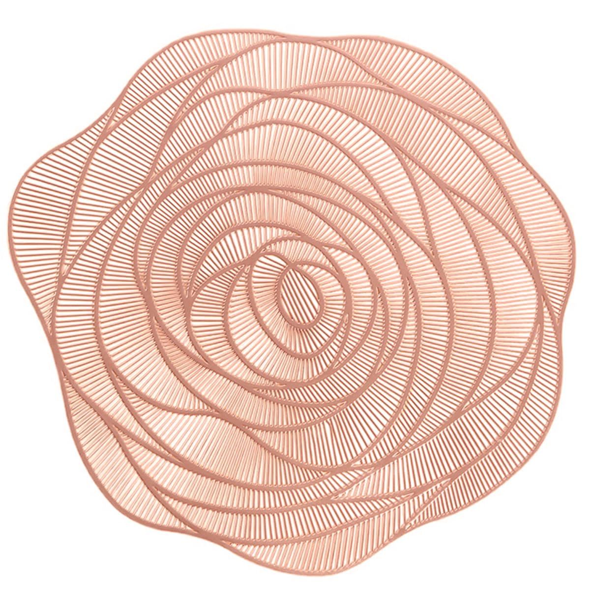 Placemats Rose Flower Pressed Vinyl Place Mats Elegant Tablemats Kitchen Table — image 1