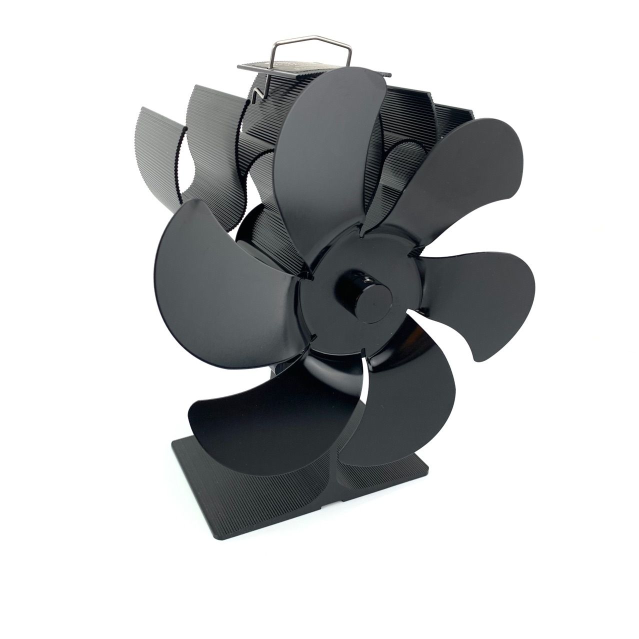 6 Blades Wood Stove Fan, Flame Model Silent Motors Heat Powered Fireplace Fan