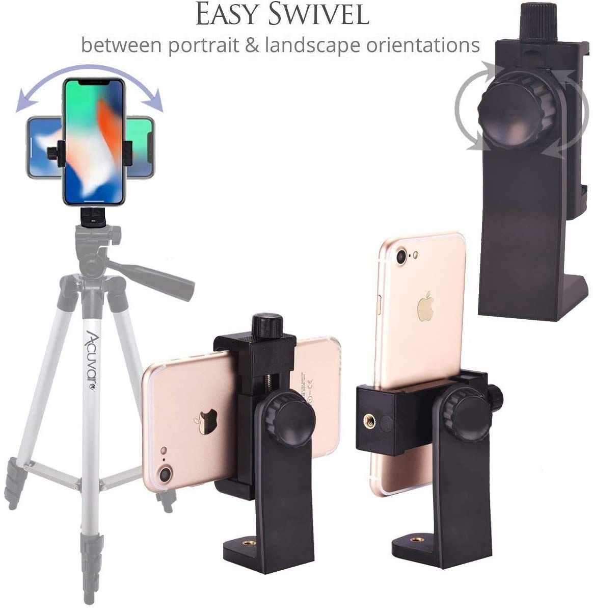 Universal 360 Rotation Smartphone Holder Mount Adapter view 4