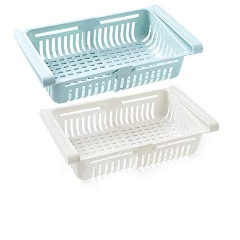 2 Pcs Kitchen Accessories Storage Container Refrigerator Organizer Adjustable
