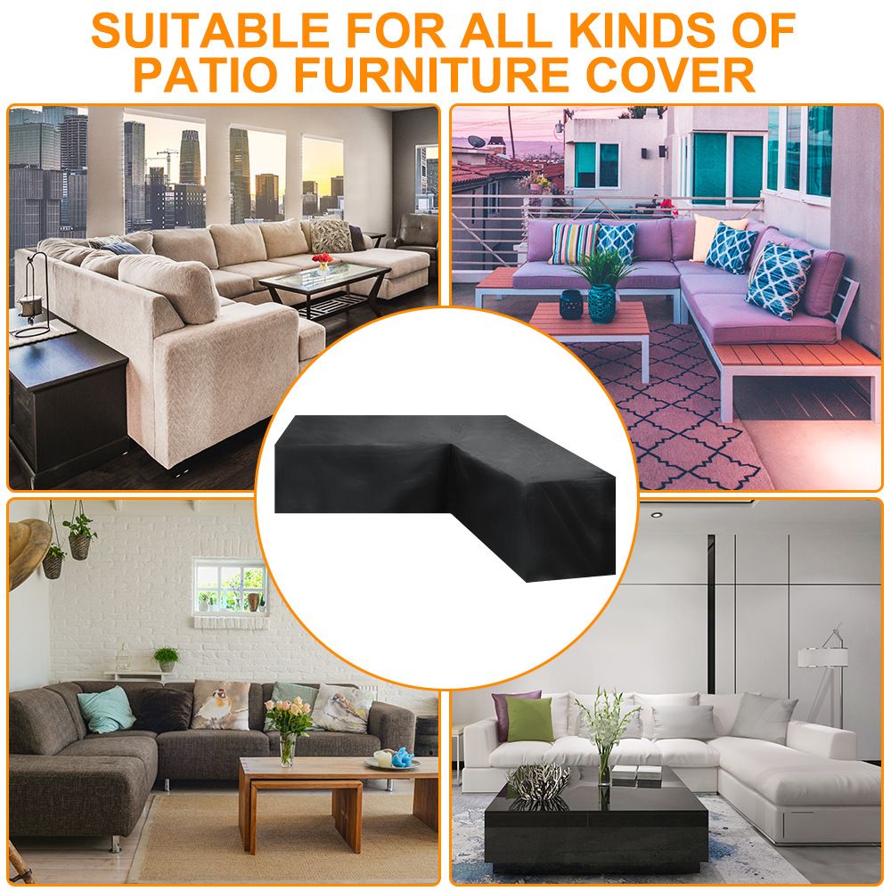Shaped Sectional Sofa Cover view 3